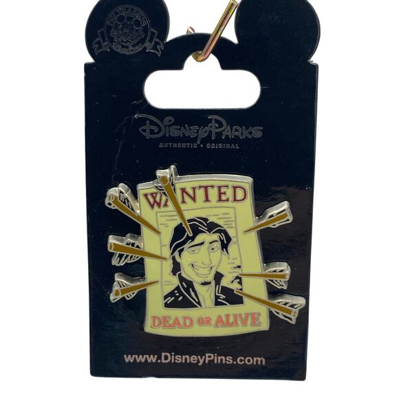 Disney Parks Pin Tangled Flynn Ryder Wanted Poster Rapunzel Trading Pin - Picture 1 of 4